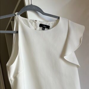 Lulus White Ruffle Sleeve Top